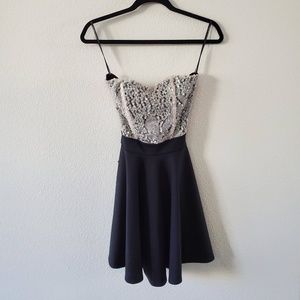 Foreign Exchange Strapless Sequined Dress